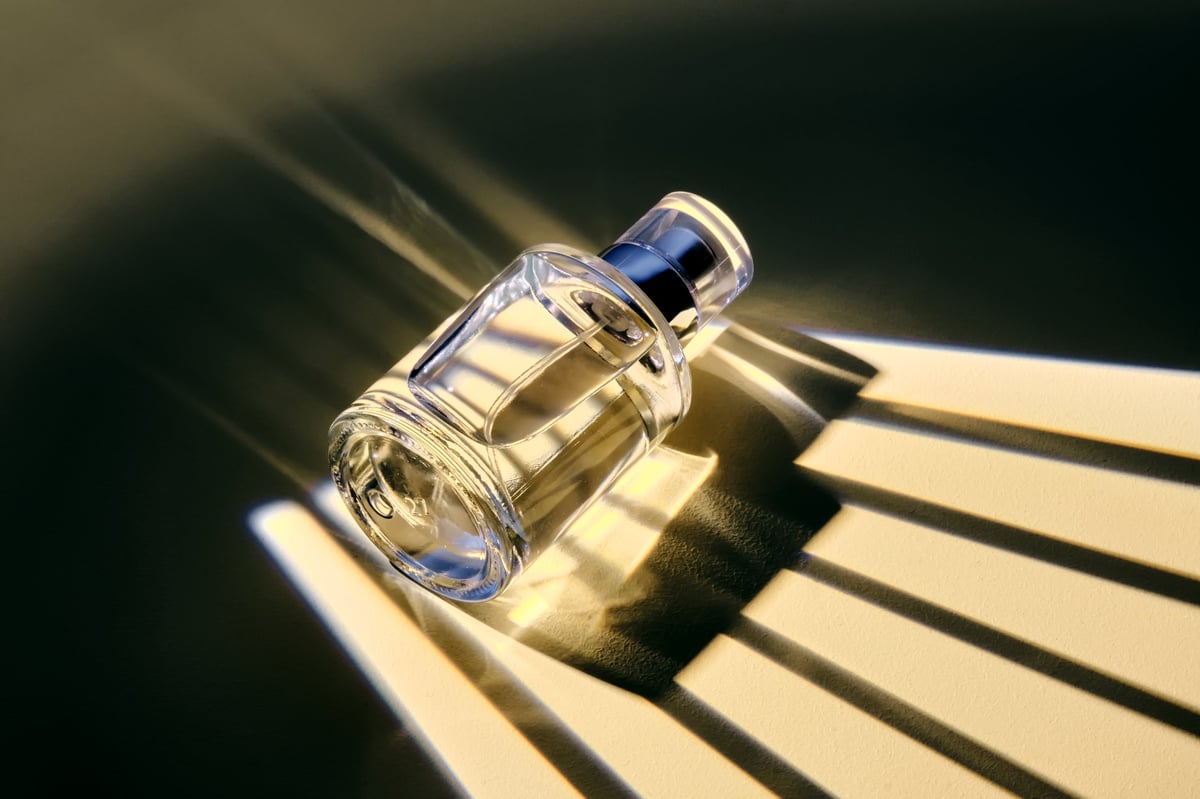 Luxury perfume in dramatic light — Ebony Belle collection