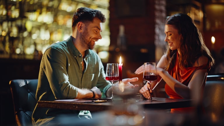 Couple sharing an unforgettable moment at golden hour