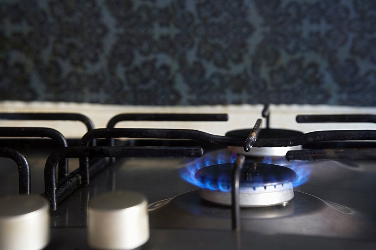 Powerful VORA gas burner flame — precise heat for every cooking style