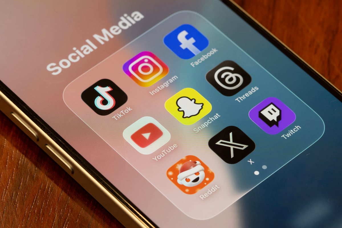 Small business social media profile displayed on smartphone screen