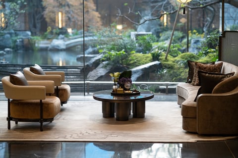 Cozy lounge armchairs