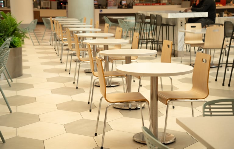 Kantinevask — lyst og moderne serveringsområde