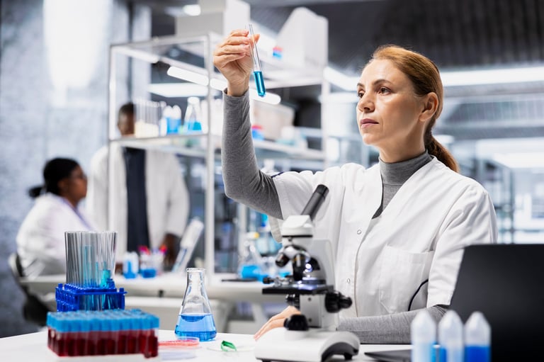 Control de calidad en laboratorio DQ Powder Coatings — análisis de recubrimientos industriales