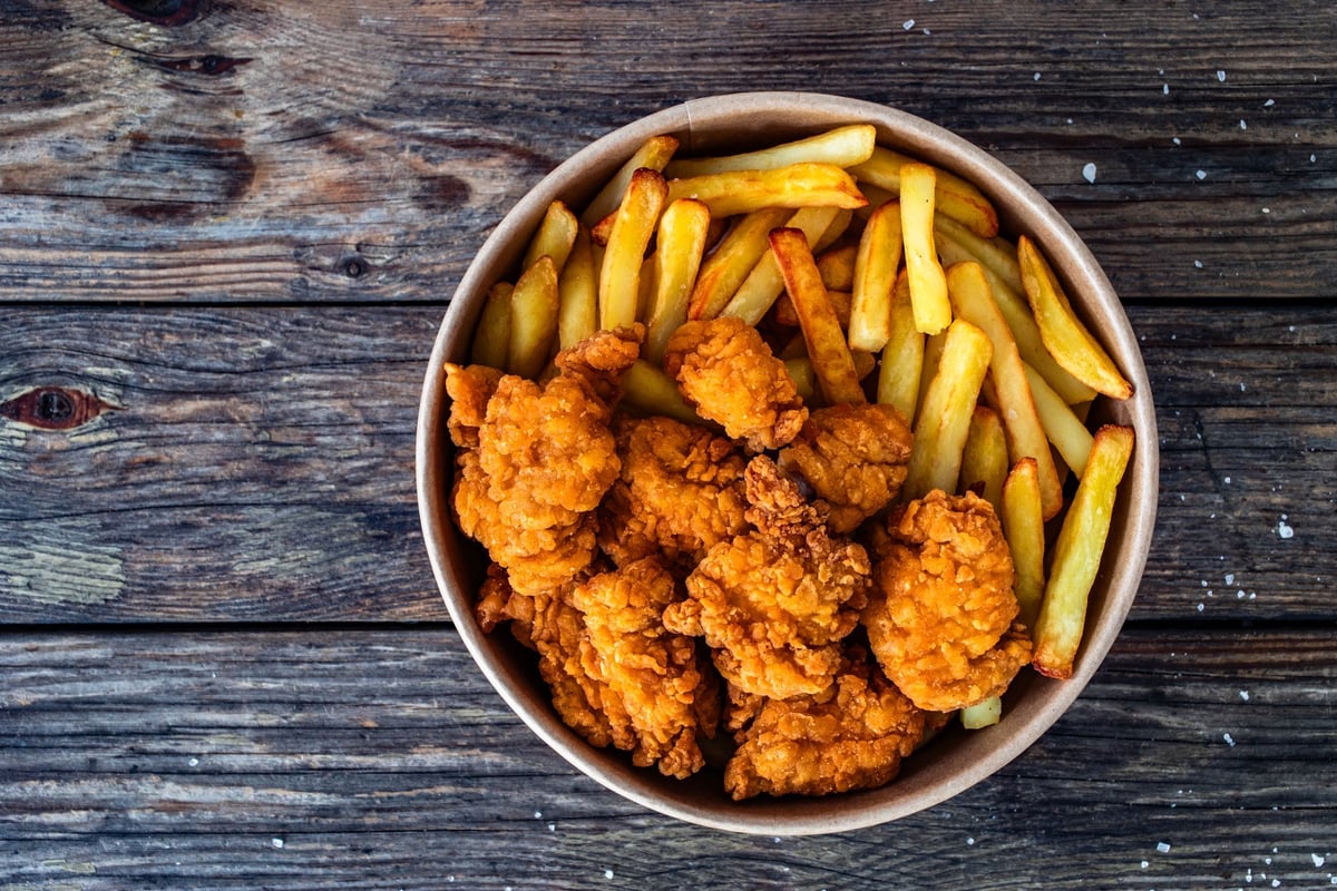 Family meal combo with chicken nuggets and fries