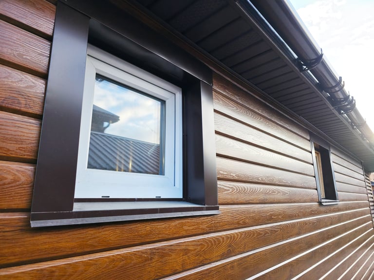 Clean wood siding exterior after professional house washing