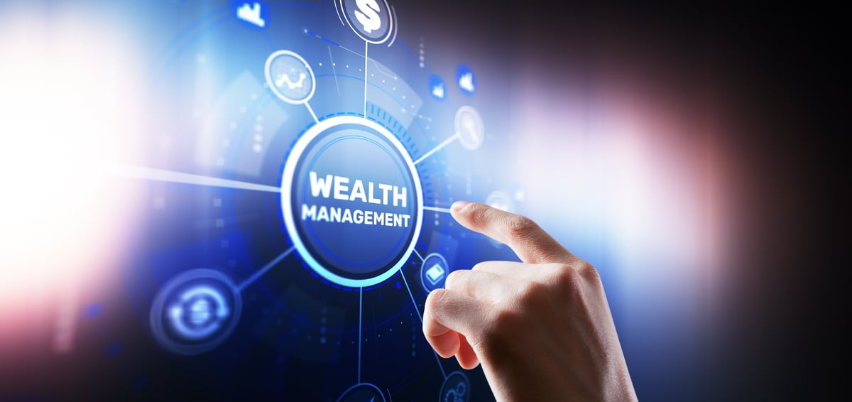 Professional wealth management services with financial portfolio analysis and investment strategy planning