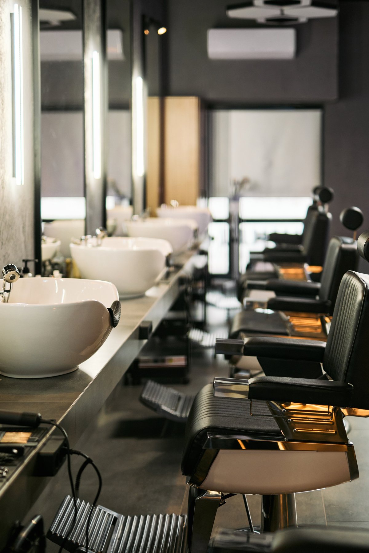Modern barbershop interior