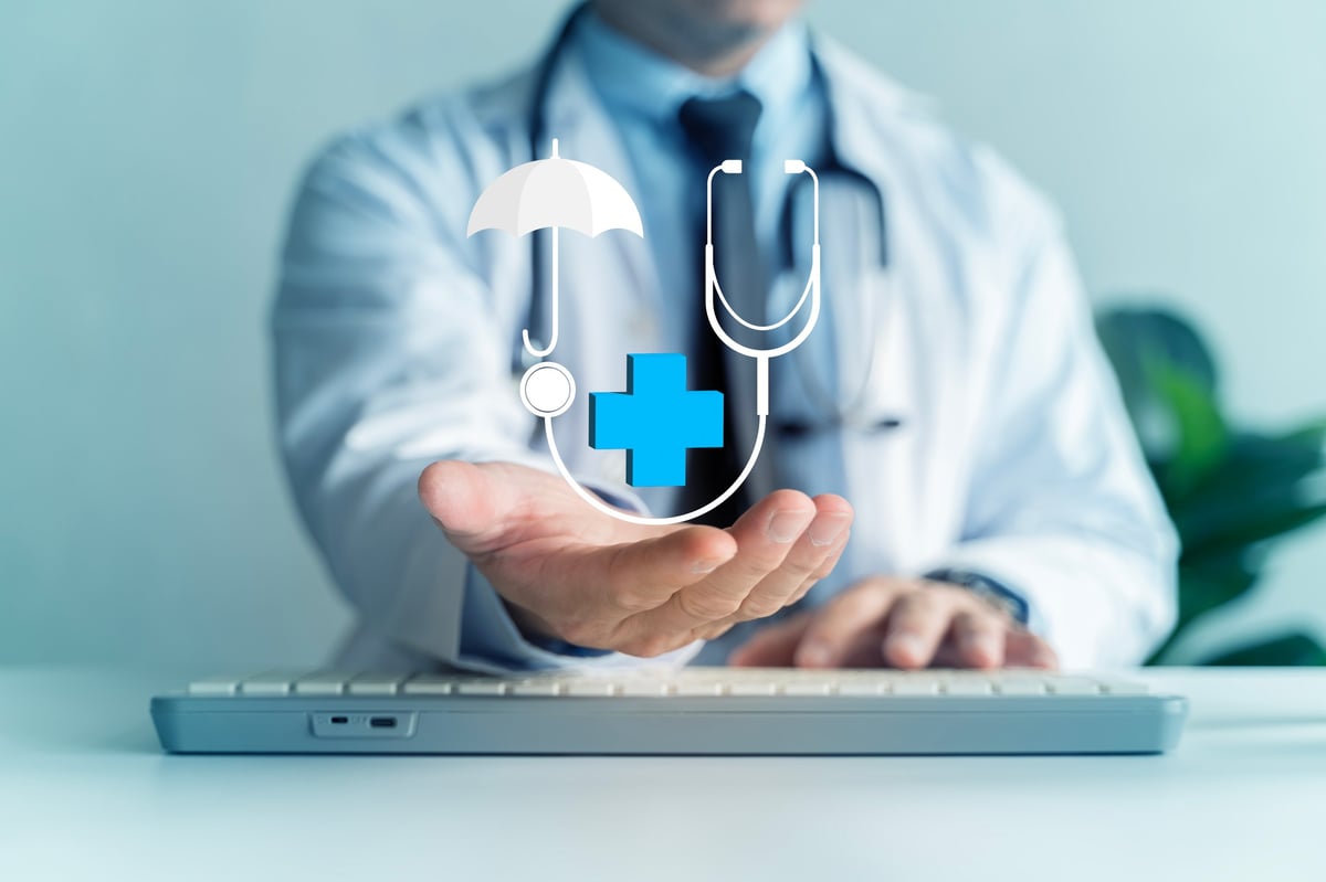 Physician representing healthcare protection and reliable medical care