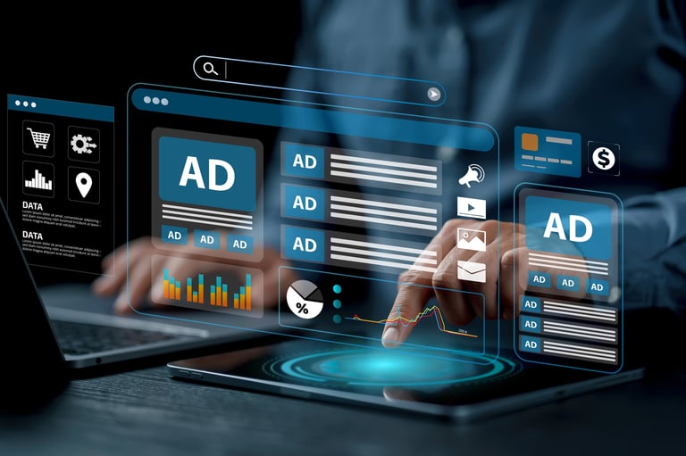 Analyzing ad performance dashboard with data