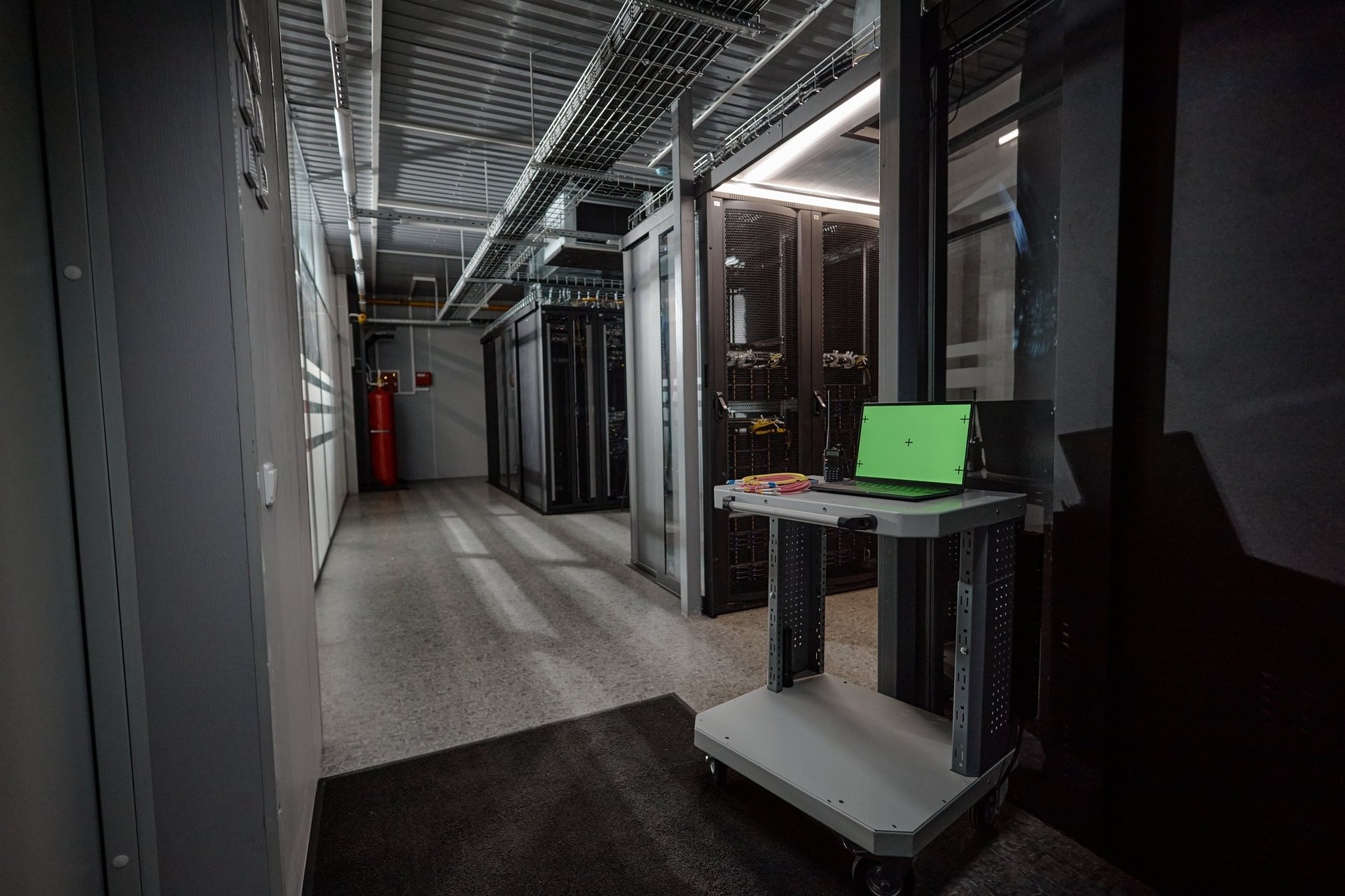 Modern hyperscale data center server room