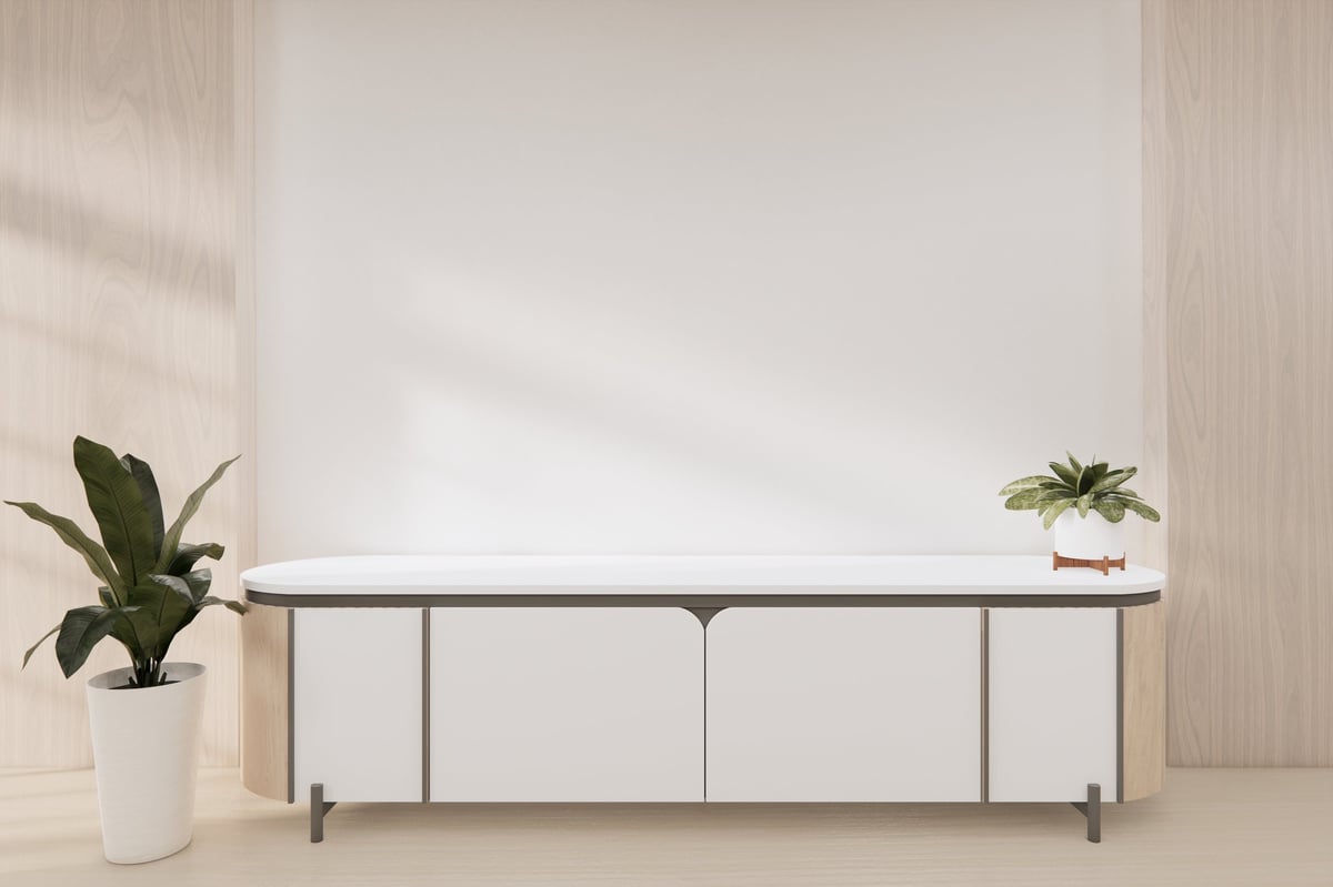 Mueble para TV Nova Aura en melamina con diseño minimalista