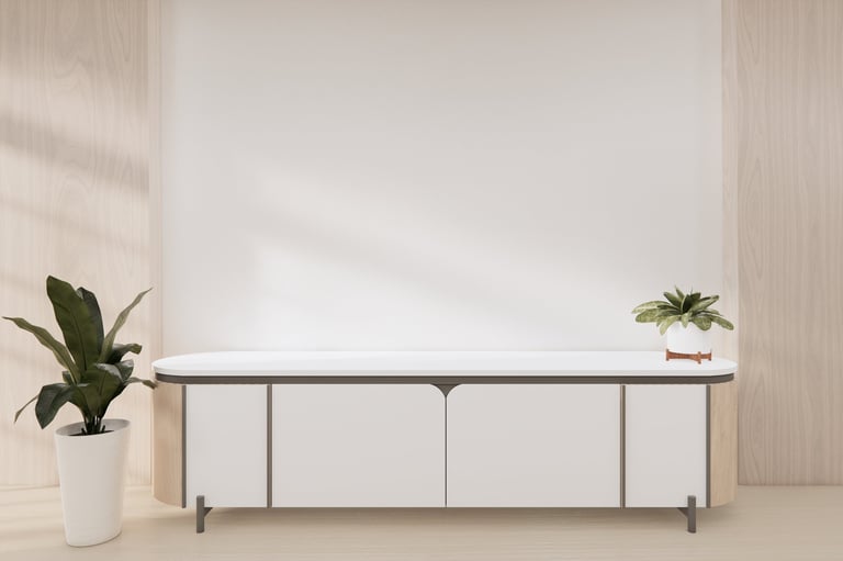 Mueble para TV Nova Aura en melamina color madera con diseño minimalista