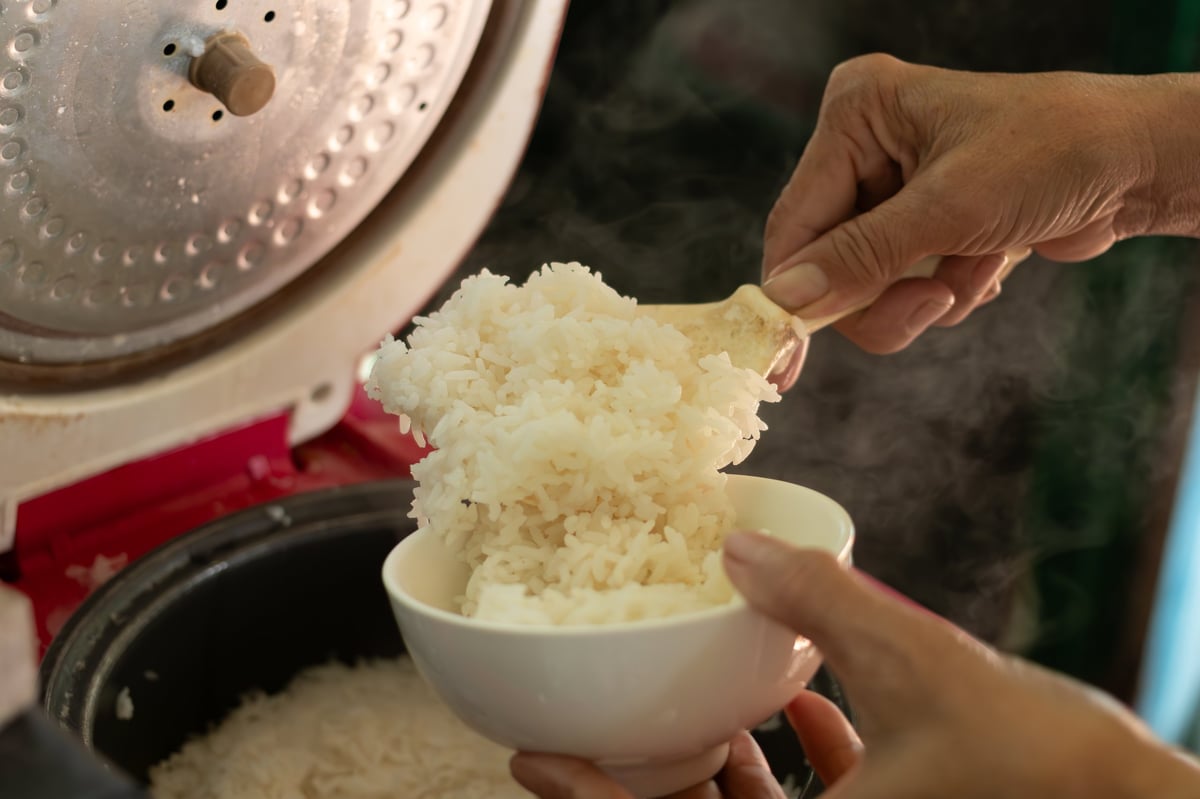 Fluffy, steaming jasmine rice — the VORA rice cooker delivers perfect results