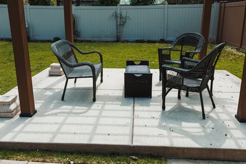 Concrete patio, like new