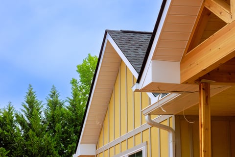 New house exterior after professional siding clean