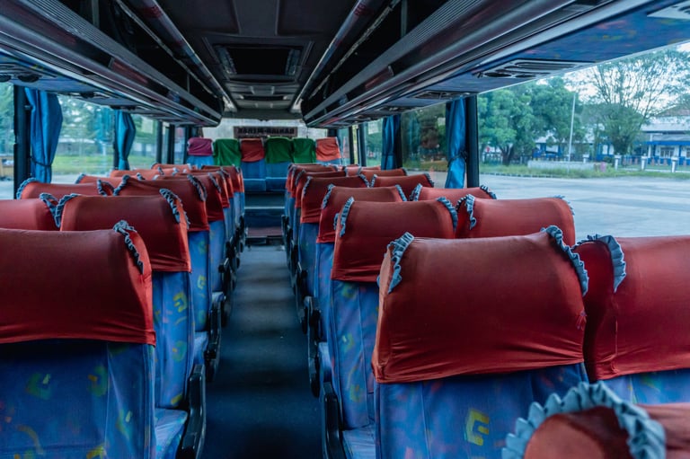 Enterijer modernog autobusa