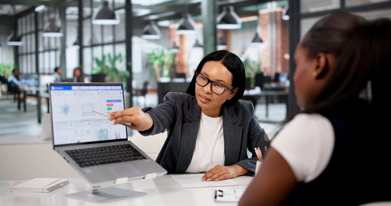Business owner meeting with consultant
