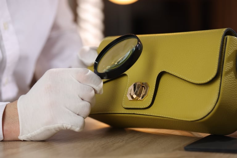 Professional appraiser evaluating items