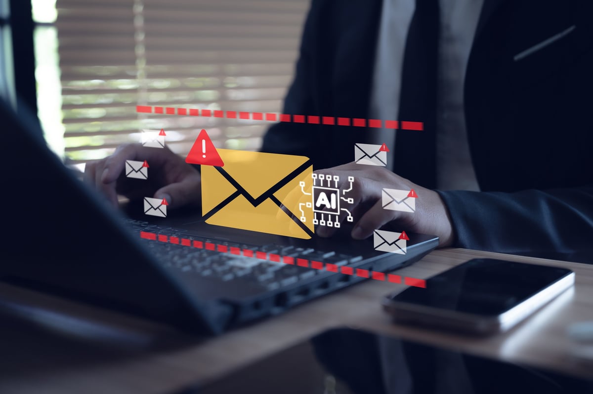 Business email and digital systems setup with secure communication interfaces