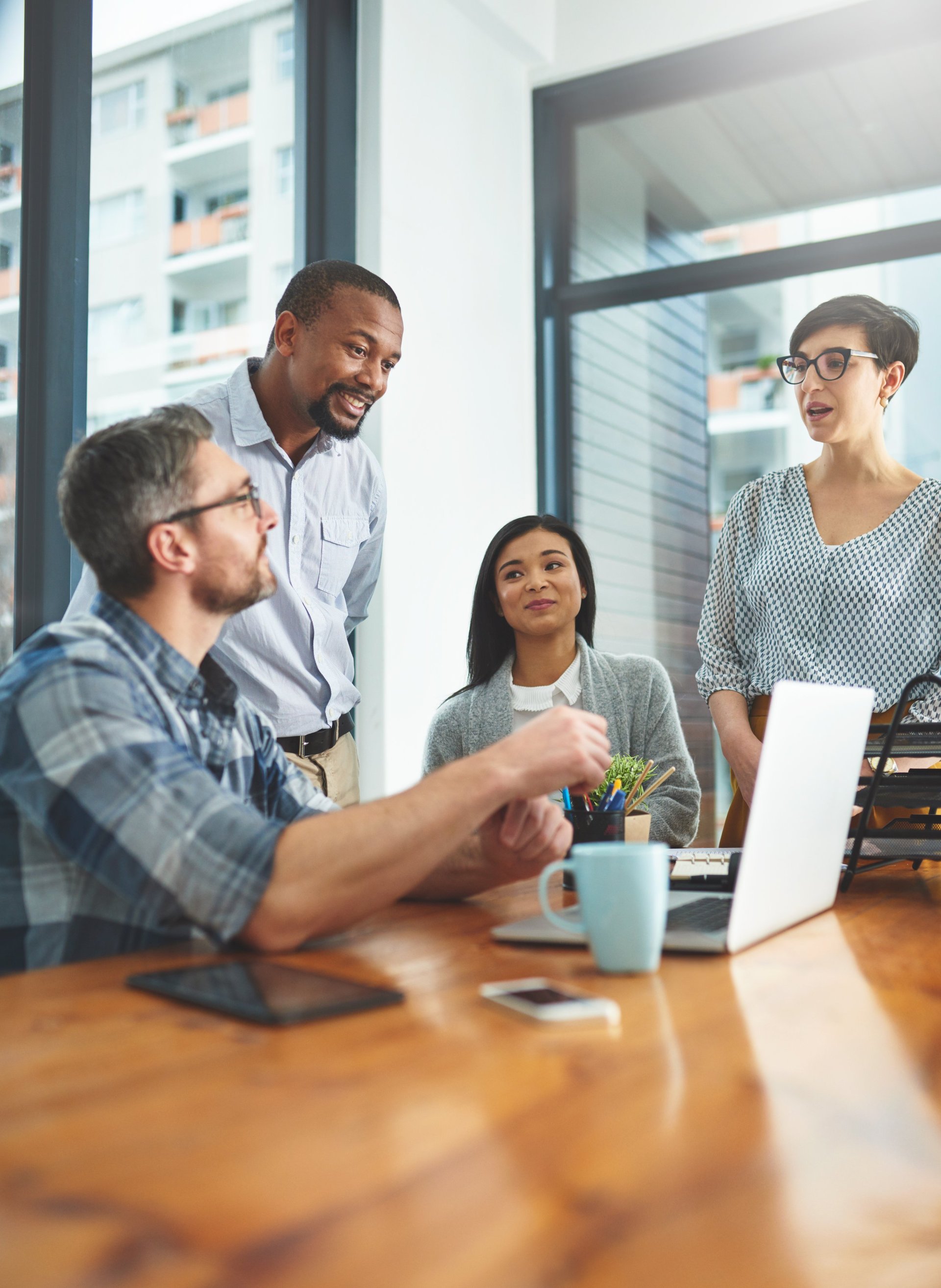 Professional reviewing tax documents and payment plan options