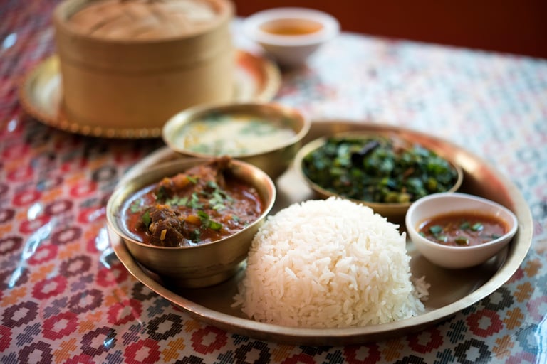 Traditional Nepalese thali