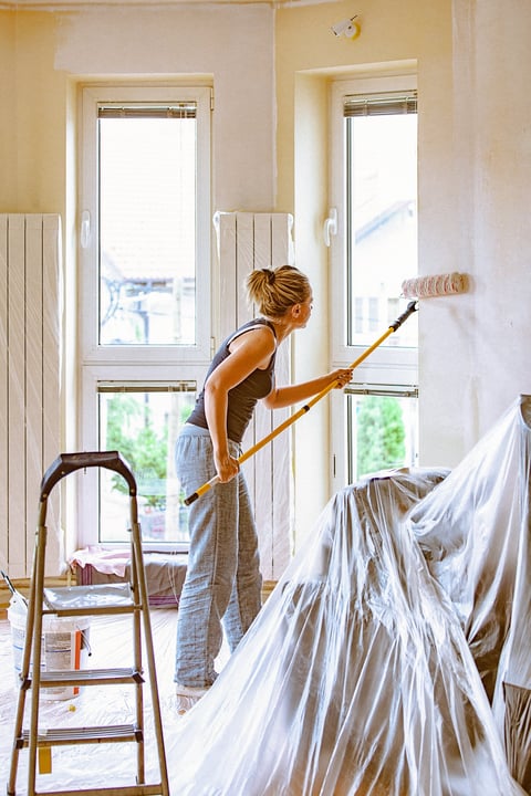 DIY home painting renovation