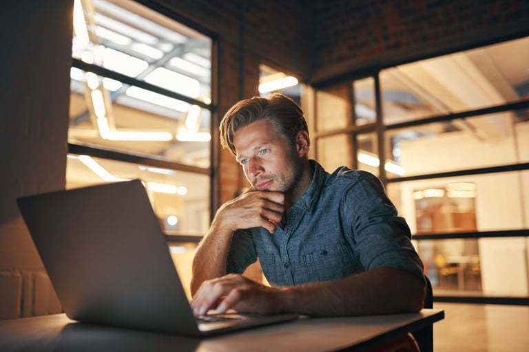 Designer working on a custom website