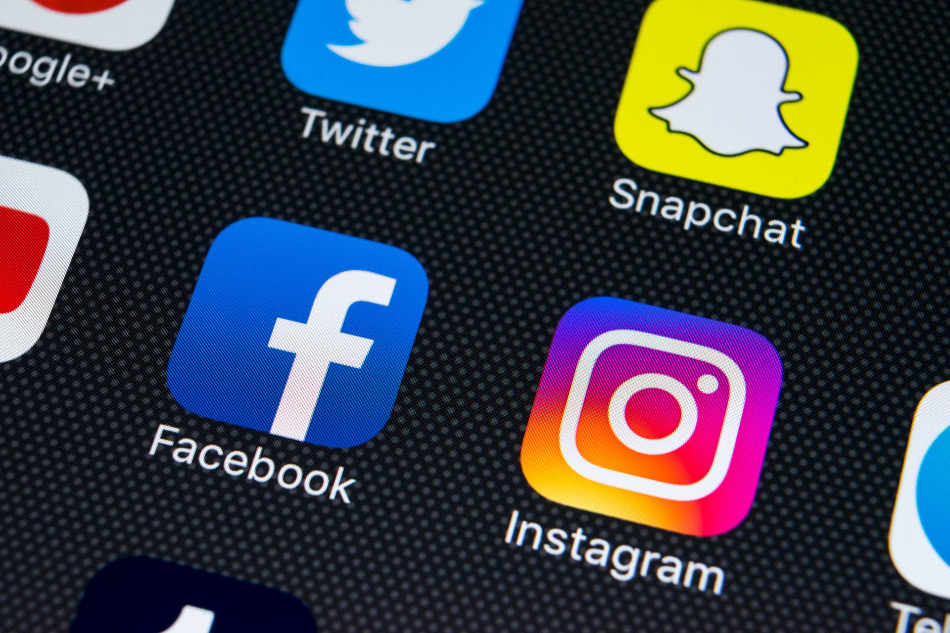 Social media apps on iPhone