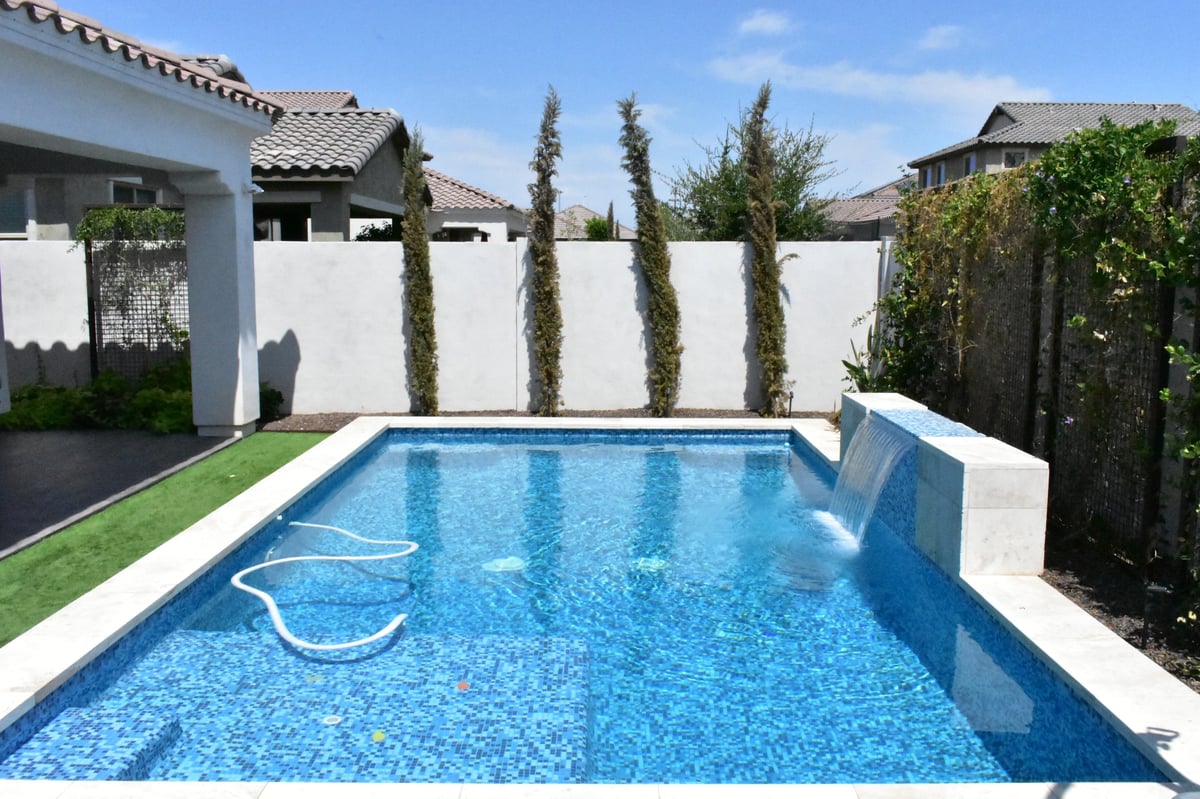 Weekly pool care at a Gilbert Arizona home