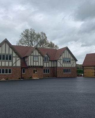 Tudor home with fresh tarmac driveway