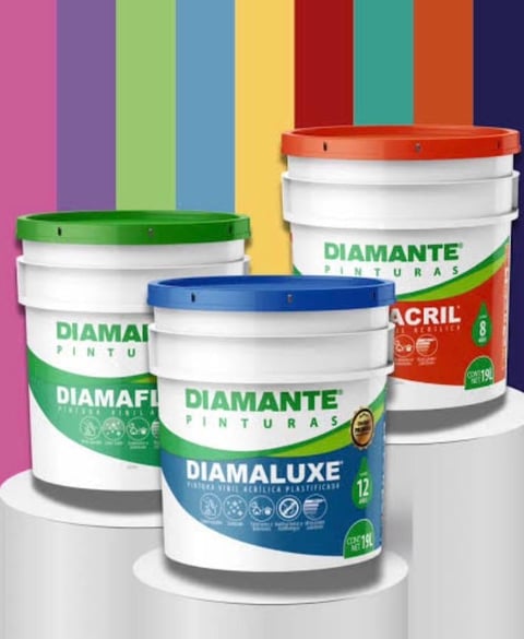 Cubetas Diamante con tapas de colores