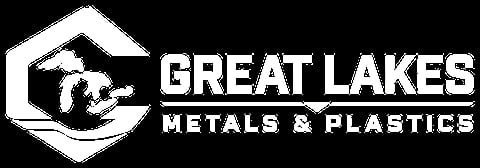 Great Lakes Metals and Plastics company logo with hexagonal design and Great Lakes silhouette