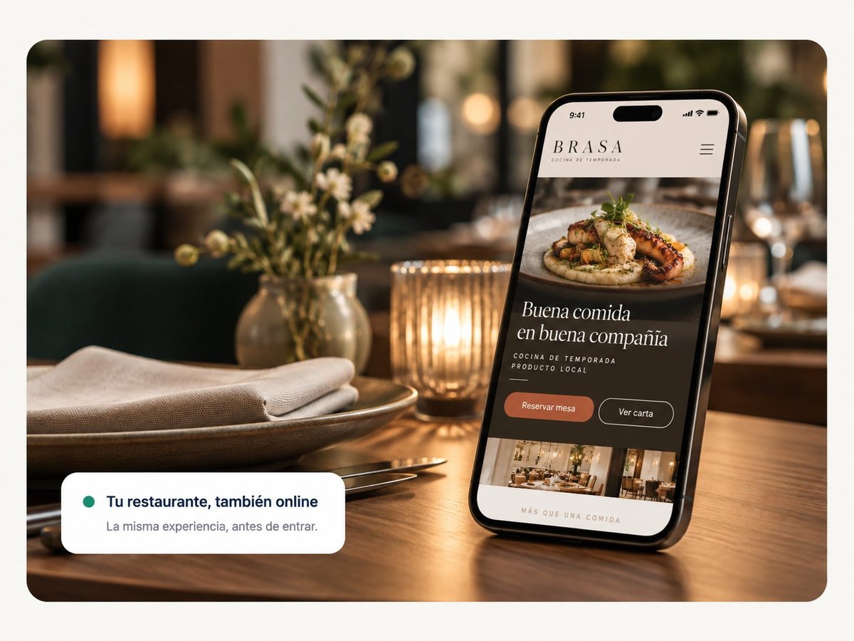 Smartphone displaying restaurant app on elegant dining table with flowers, candles, and place setting
