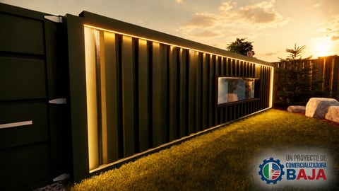 Diseno exterior contemporaneo con iluminacion