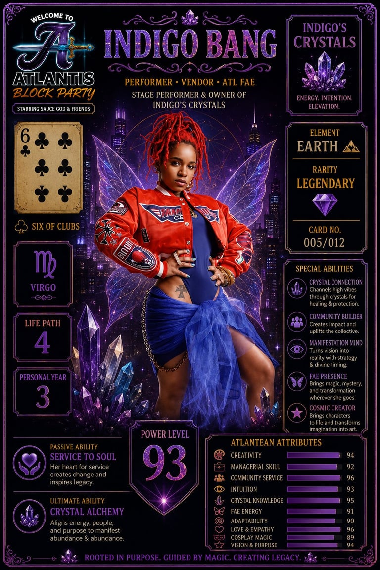 Indigo Bang Atlantis trading card