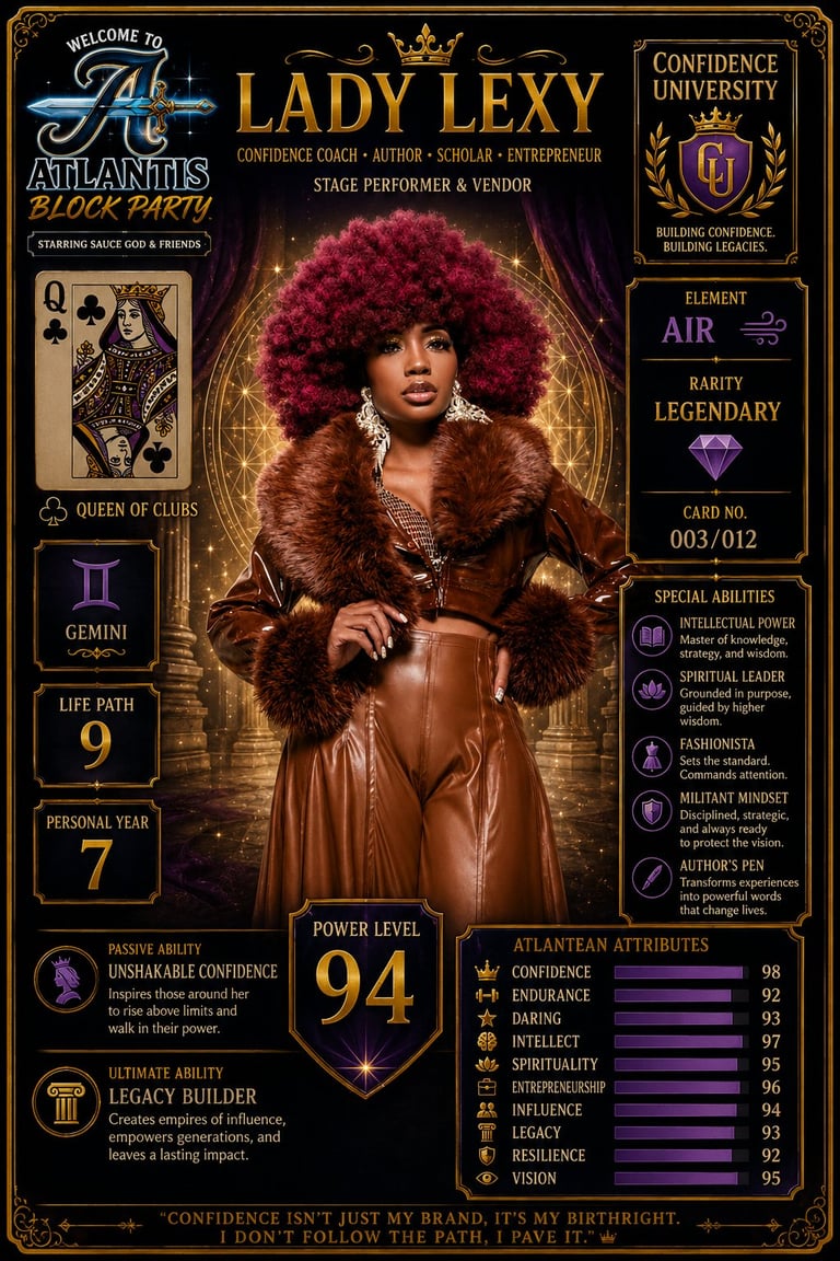 Lady Lexy Atlantis trading card