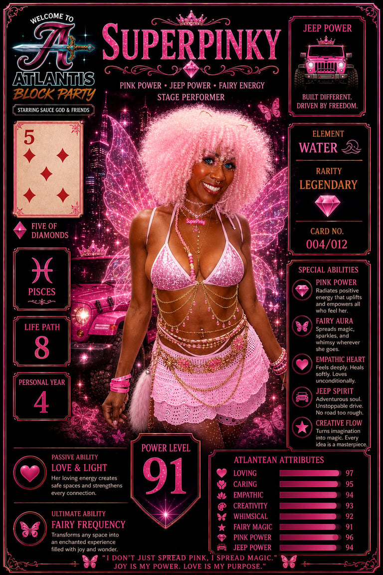 SuperPinky Atlantis trading card