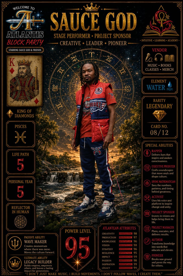 Sauce God Atlantis trading card