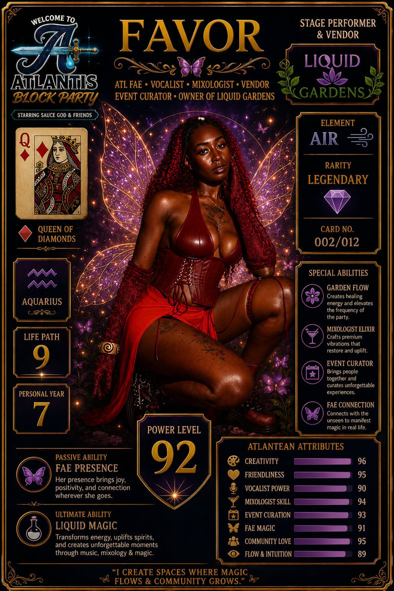 Favor Atlantis trading card