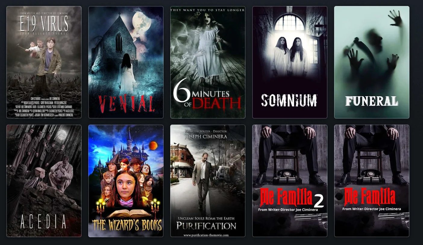 Joe Ciminera movie posters