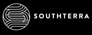 Southerra logo featuring a circular white line design with the text SOUTHERRA on a black background