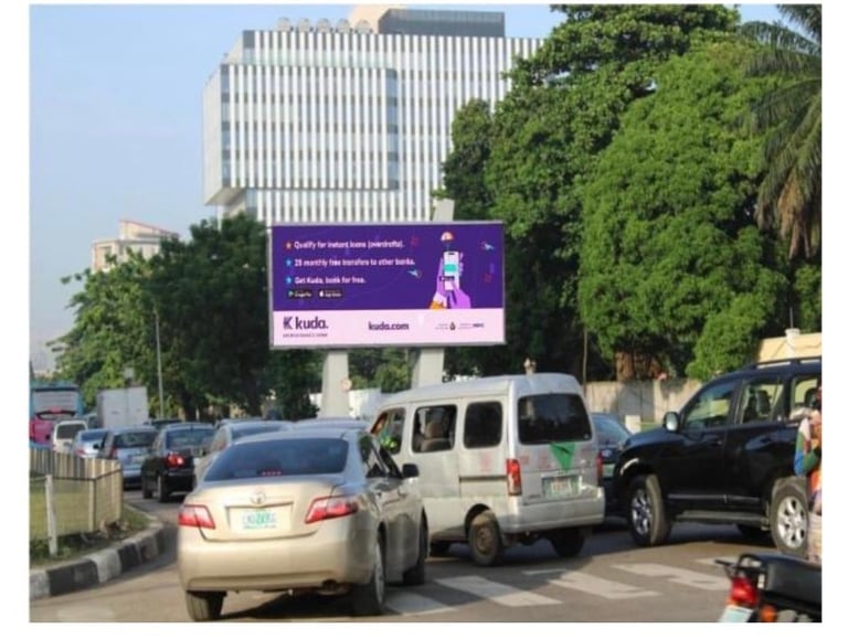 Landscape digital billboard on Ikoyi Club Road by Ikoyi Club 1938, Ikoyi, Lagos