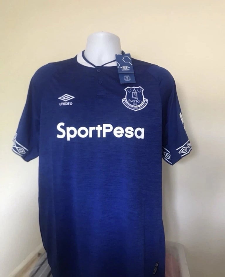 Everton home football shirt 2018/19 on a mannequin