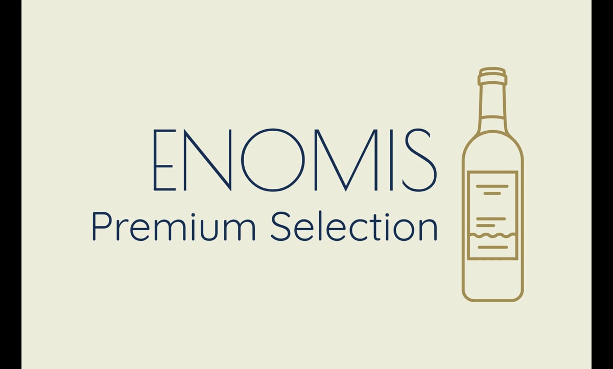ENOMIS Premium Selection logo with wine bottle illustration
