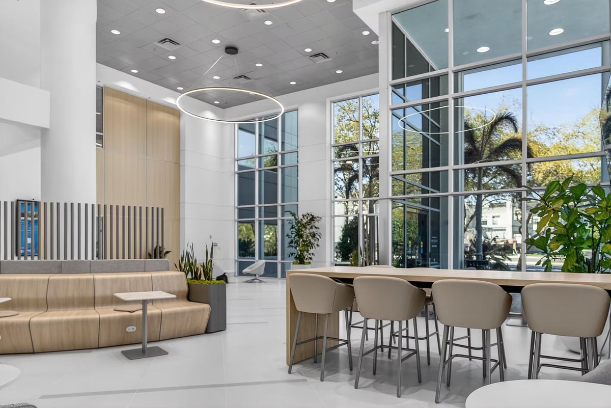 Wood and Beige Office Lounge