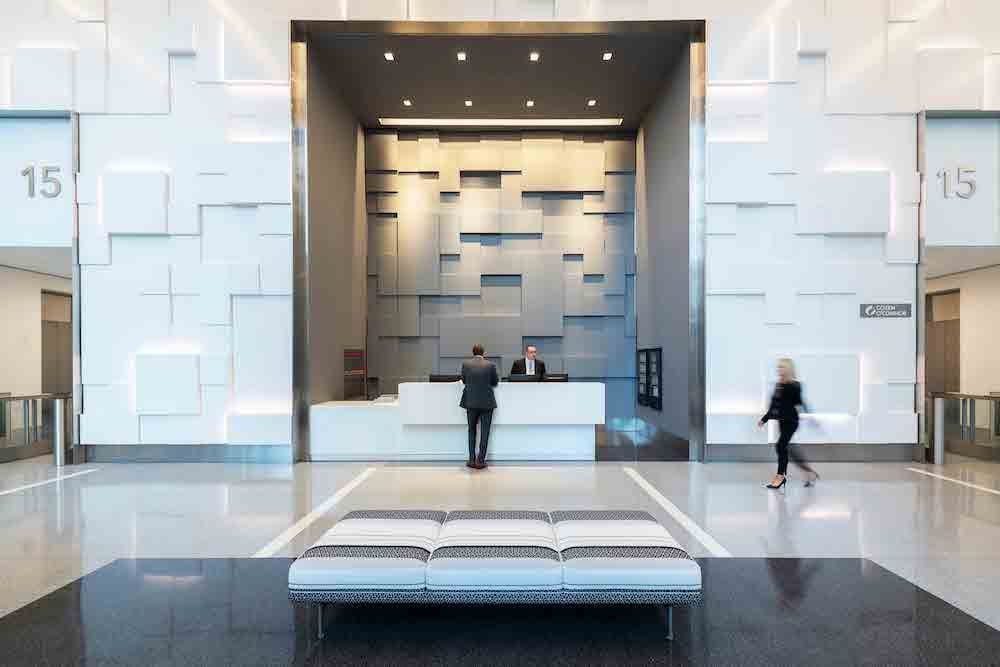 Geometric Wall Panel Lobby