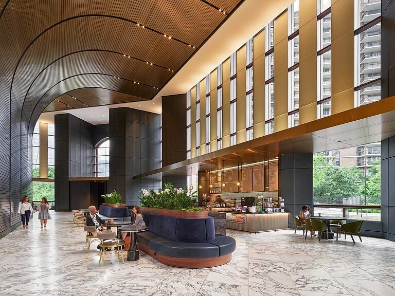 Arched Ceiling Hotel Lobby