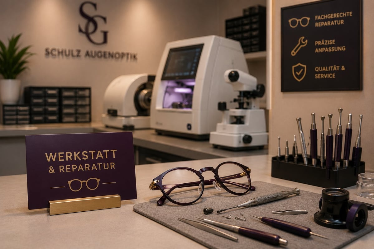 Werkstatt von Schulz Augenoptik — fachgerechte Brillenreparatur und Anpassung