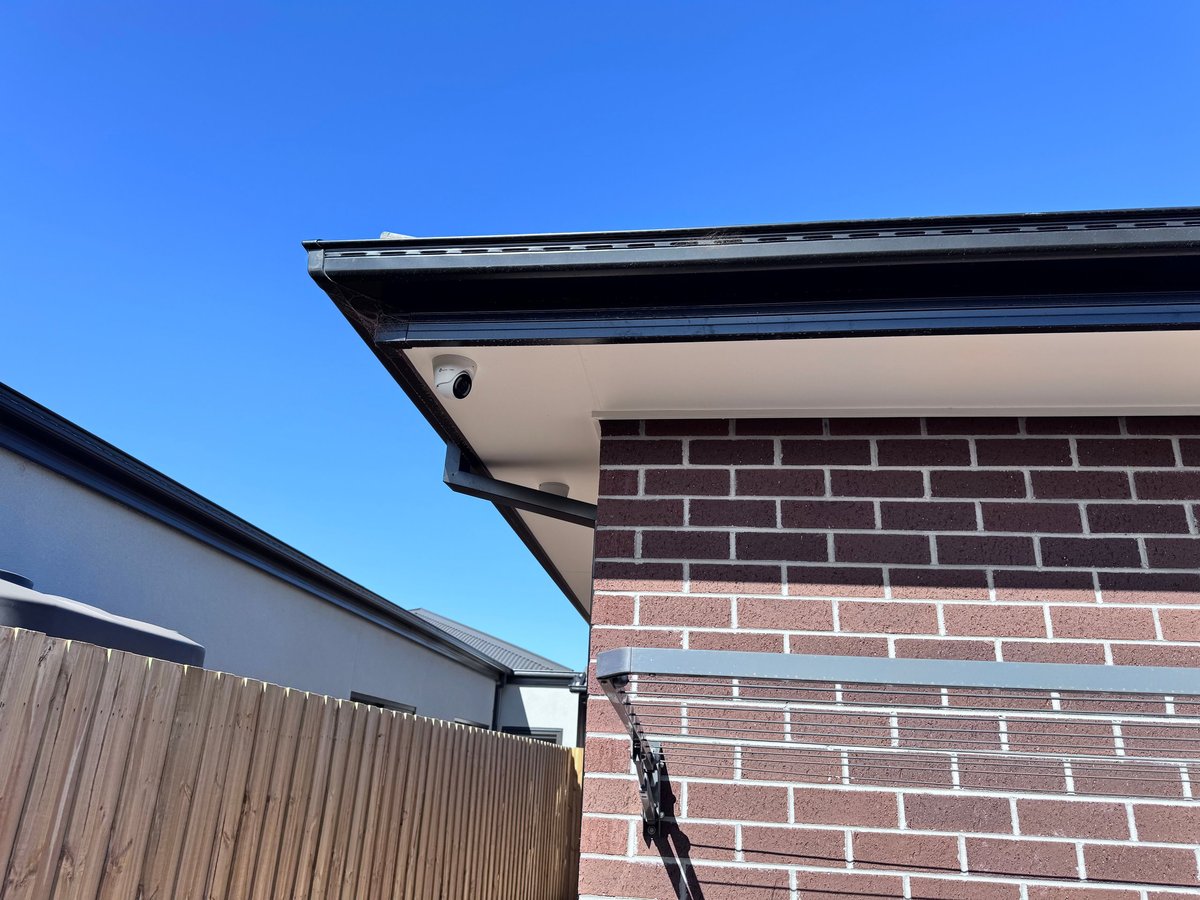 Commercial Melbourne building secured with a professionally installed security and surveillance system, showing exterior cameras and access control