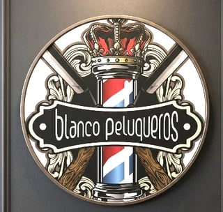 Logo Blanco Peluqueros - Barbería profesional en Barrocanes, Ourense